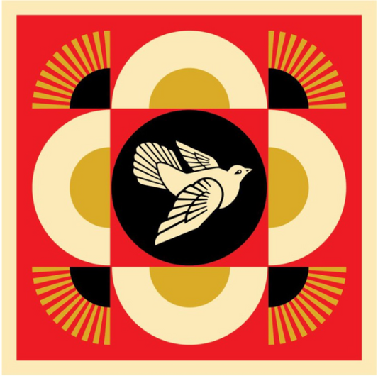 Dove Geometric - Édition Rouge - Shepard Fairey (OBEY)