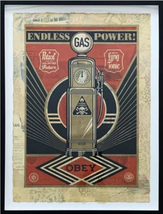 Endless Power - HPM (Hand-Painted Multiple)- Shepard Fairey (Obey)