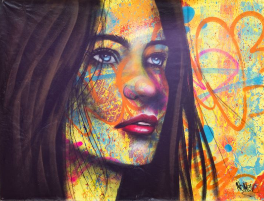 Graffiti Girl Taille XL - Nomen - Pièce Unique