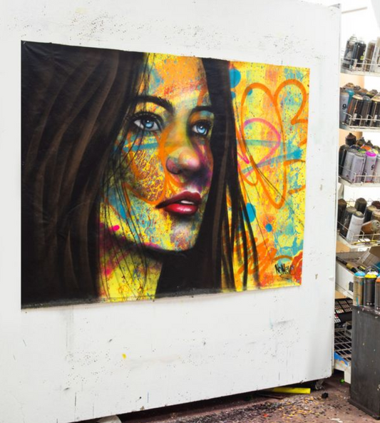 Graffiti Girl Taille XL - Nomen - Pièce Unique