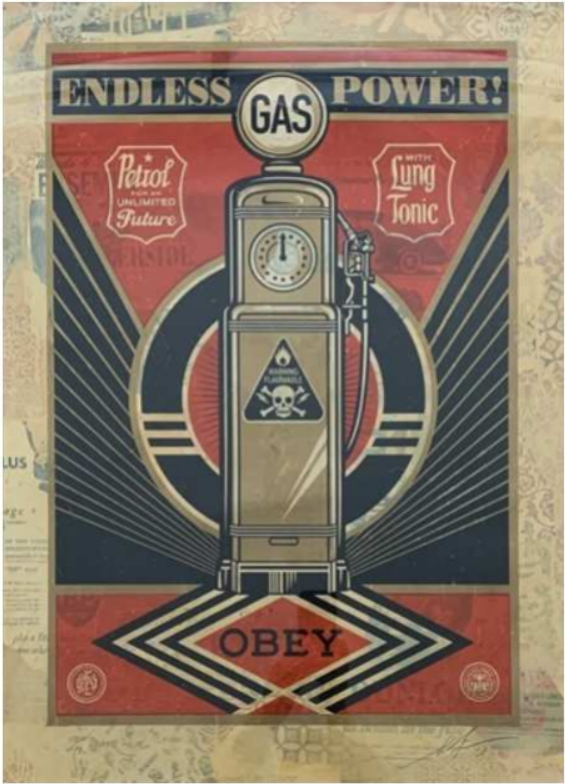 Endless Power - HPM (Hand-Painted Multiple)- Shepard Fairey (Obey)
