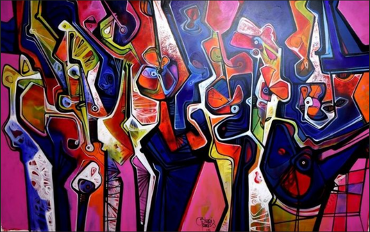 Nacimiento de Flores - Simeon Ganzales - Pièce Unique - XXL