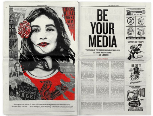 Damaged Times + Newspaper - Shepard Fairey (OBEY)